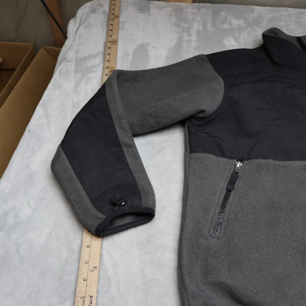 North Face Jacket Boys Large Black Denali Polartec Fleece Recycled Outdoor Fall‎